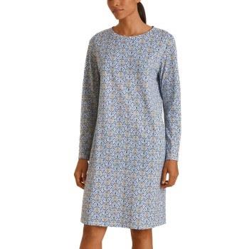 Calida Nights Long Arm Sleepshirt Hellblau Baumwolle Medium Damen