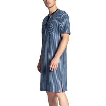 Calida Relax Imprint Nightshirt Blau Baumwolle Small Herren