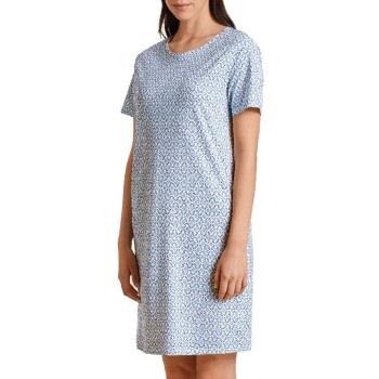 Calida Spring Nights Nightshirt Blau Muster Baumwolle Small Damen