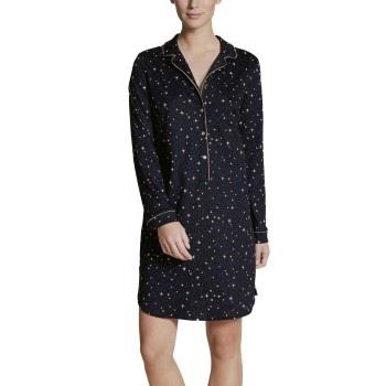 Calida Winter Dreams Nightshirt Marine gestreift Baumwolle Small Damen