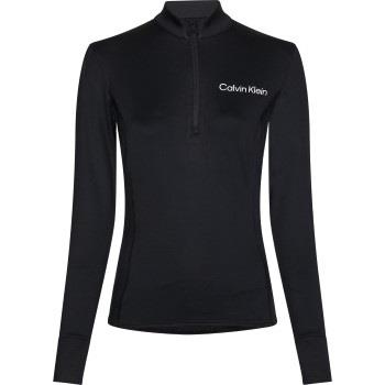 Calvin Klein Sport Essentials LS Knit Top Schwarz Polyester Medium Dam...