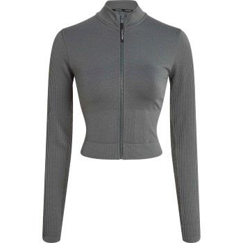 Calvin Klein Sport Seamless Zip Up Jacket Grün Polyamid Medium Damen