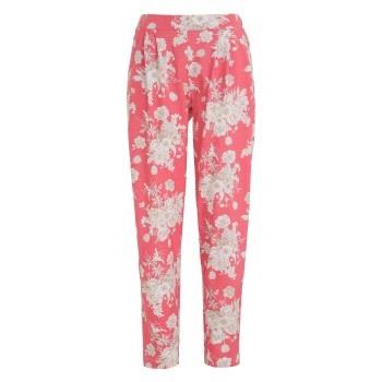 Damella Flower Cotton Pyjama Pants Rosa Muster Baumwolle Small Damen