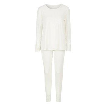 Damella Viscose Plain Pyjamas Set Elfenbein Viskose Small Damen