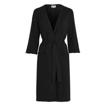 Damella Viscose Plain Wave Robe Schwarz Bambus Small Damen