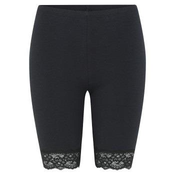 Decoy Mid-length Capri Leggings With Lace Schwarz Ökologische Baumwoll...