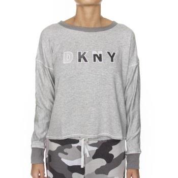 DKNY Urban Armor LS Top Grau Small Damen