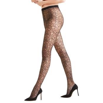 Falke Strumpfhosen Women Seasonal Graffiti Scratch 15 Den Schwarz Smal...