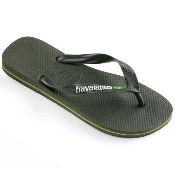 Havaianas Brasil Logo Waldgrün Gr 45/46