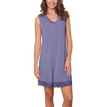 Lady Avenue Bamboo With Short Sleeve Nightdress Blau Bambus Small Dame...