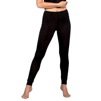 Lady Avenue Silk Jersey Long Tights Schwarz Seide Small Damen