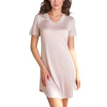 Lady Avenue Silk Jersey Nightgown Champagner Seide Small Damen