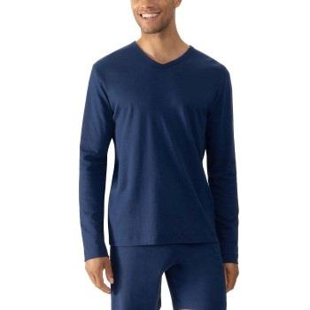 Mey Solid Night Long-Sleeved T-Shirt Dunkelblau Baumwolle Small Herren