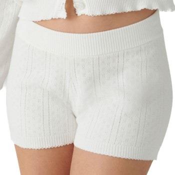 PJ Salvage Sweatheart Pointelle Short Weiß Muster Baumwolle Small Dame...