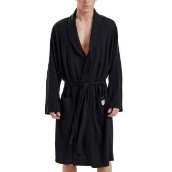 Resteröds Organic Cotton Bathrobe Schwarz Ökologische Baumwolle L/XL H...