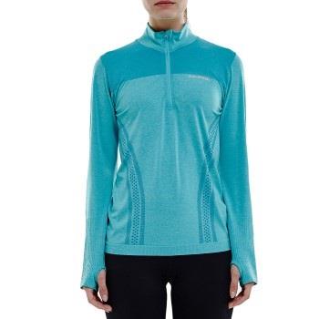 Salming Seamless Halfzip Women Türkis M/L Damen