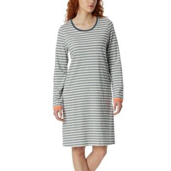 Schiesser Casual Essentials Long Sleeve Sleepshirt Hellblau gestreift ...