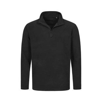 Stedman Active Fleece Half-Zip For Men Schwarz Polyester Small Herren