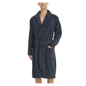 Tommy Hilfiger Cotton Towelling Bathrobe Marine Baumwolle Small Herren