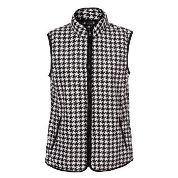 Trofe Houndstooth Vest Schwarz Polyester Small Damen