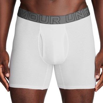 Under Armour 3P Perfect Cotton 6in Boxer Weiß Medium Herren