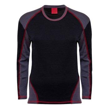 JBS Proactive Shirt Long Sleeve 414-14 Schwarz/Rot Small Herren