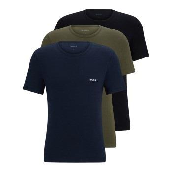 BOSS 3P Classic Crew Neck T-shirt Blau/Grün Baumwolle Small Herren