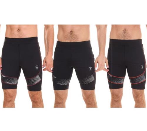 Ferrari Herren Radler-Hose mit reflektierenden Elementen Trainings-Hos...