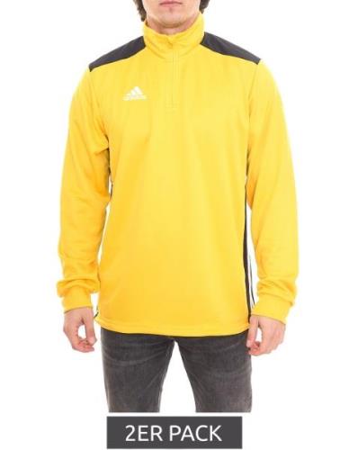 2er Pack adidas REGISTA 18 Herren Trainings-Shirt 1/4 Zip mit CLIMALIT...