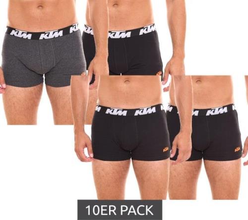 10er Pack KTM Herren Boxershorts bequeme Baumwoll-Unterwäsche mit Logo...