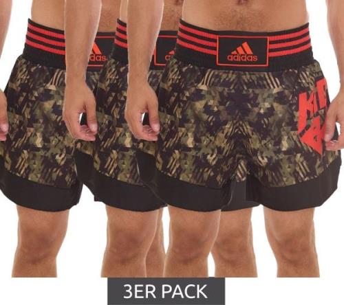 3er Sparpack adidas Thaibox-Shorts Kickbox-Shorts für Damen und Herren...