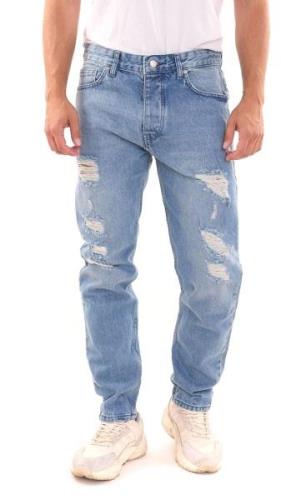 2Y Premium Herren Jeans stylische Denim-Hose im Used-Look B6934BLU Bla...