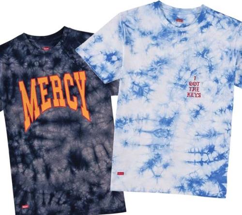 Kreem Keys Tie Dye Tee Herren Kurzarm-Shirt in Batik-Optik 9163 Grau o...