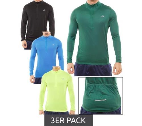 3er Pack DANISH ENDURANCE nachhaltiges Herren Fahrrad-Shirt Langarm mi...