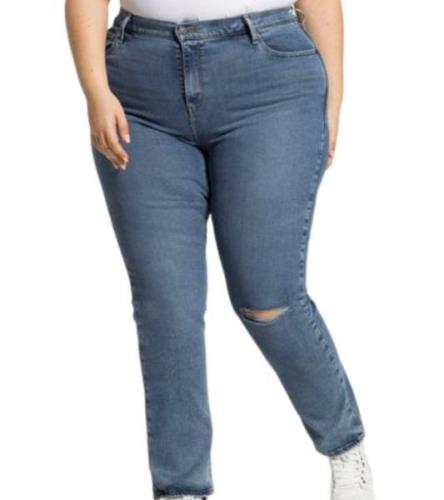 LEVI`S PLUS 724 Damen High Waist Denim-Hose Jeans im 5-Pocket-Style Gr...