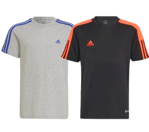 adidas Kinder T-Shirt nachhaltiges Baumwoll-Shirt Fußball-Trikot Grau ...