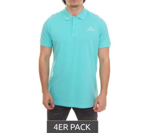 4er Pack Kappa Veeny Pique Poloshirt Herren Baumwoll-Shirt mit Logo-St...