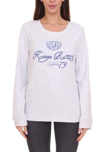 KangaROOS Damen Pullover modisches Sweat-Shirt mit Logo-Print auf der ...