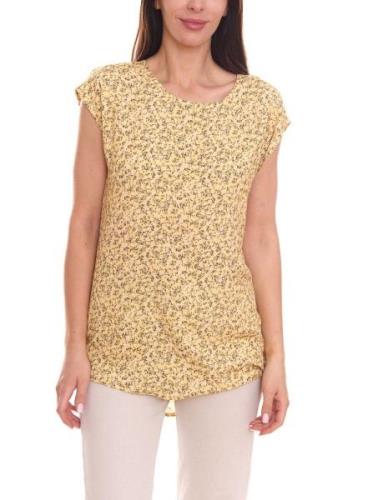 Tamaris Damen Bluse mit Allover Blumen-Muster ärmelloses Sommer-Shirt ...