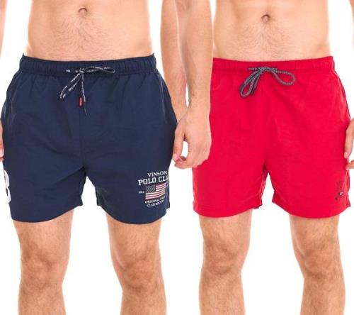 VINSON POLO CLUB Herren Schwimm-Shorts mit Mesh-Futter sportive Bade-B...