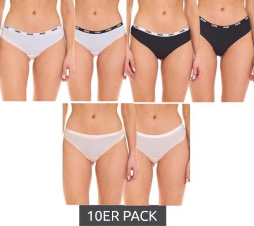 10er Pack PUMA Brazilian Damen-Panties Slips Baumwolle Unterwäsche-Set...