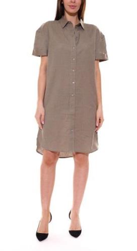 BOYSEN´S Damen knielange Hemd-Bluse bequeme Leinen-bluse 67554250 Khak...