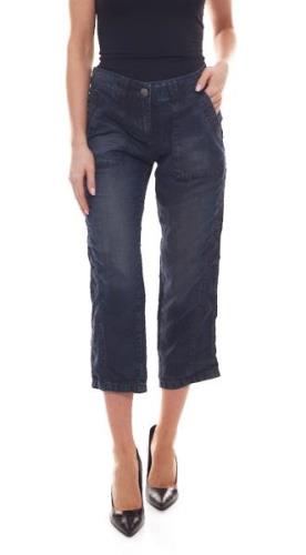 OPUS Melva Jeans modische Damen Capri-Hose im Denim-Look und Five-Pock...