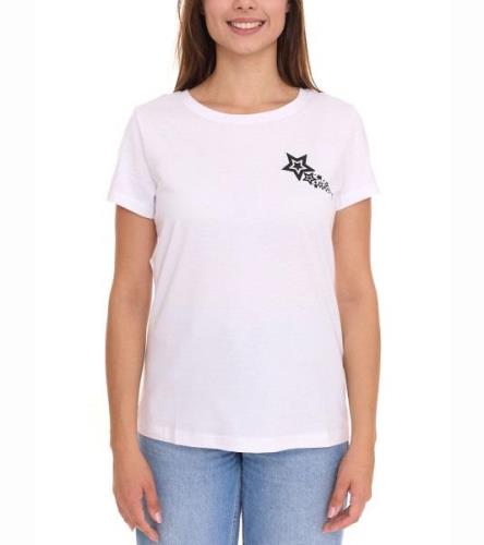 AjC T-Shirt Baumwoll-Shirt mit Sternen-Print Rundhals-Shirt T-Shirt 37...