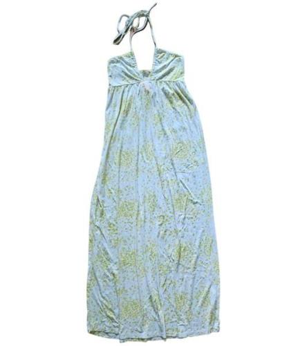 HCOCH Damen Maxi-Kleid ärmelloses Sommer-Kleid mit Allover-Print und S...