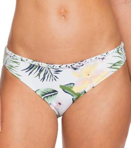 ROXY Bloom Damen Bikini-Slip mit floralem Print Badehose mit geflochte...