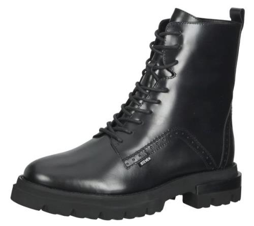 STEVEN NEW YORK Damen Echtleder-Stiefel Stiefelette Schnür-Schuhe SNY1...