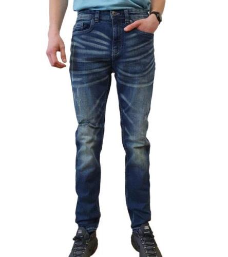 AM Legend AMLane Herren Straight-Fit Jeans Dark Blue Washed Denim-Hose...