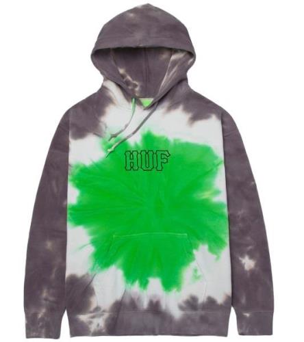 HUF High Dye Tiedye Herren Kapuzen-Hoodie Baumwoll-Pullover mit Logo-P...