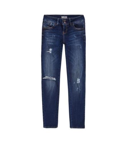 LTB Molly Damen Slim Fit Denim-Jeans im Used-Look elastische Freizeit-...